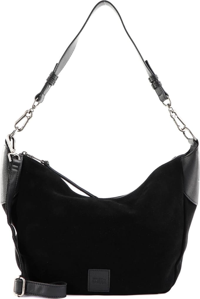 FREDsBRUDER Leren Schoudertas Sually Banana Shoulderbag Black Zwart