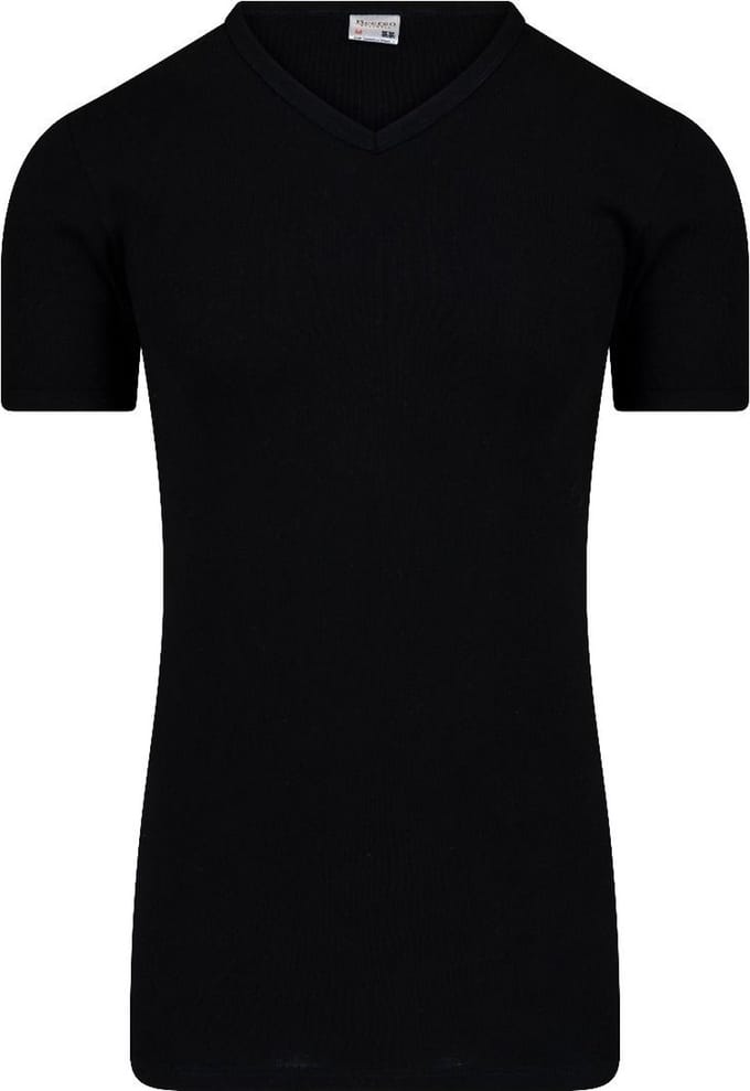 Heren T-shirt V-hals M3000, Extra Lang - Zwart / L