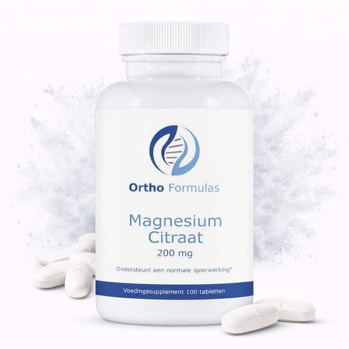 Magnesium Citraat Tabletten – Spieren & Energie – 200 mg – 100 Vegan Tabletten