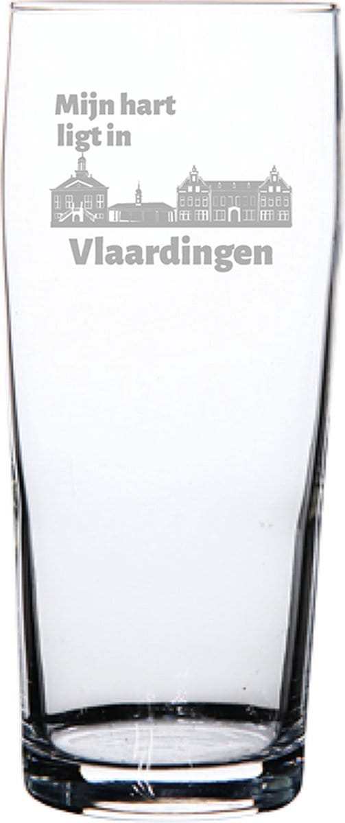 Gegraveerde bierfluitje 19cl Vlaardingen