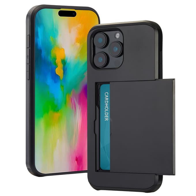imoshion Hoesje met Pasjeshouder - Geschikt voor Apple iPhone 16 Pro Max - Zwart