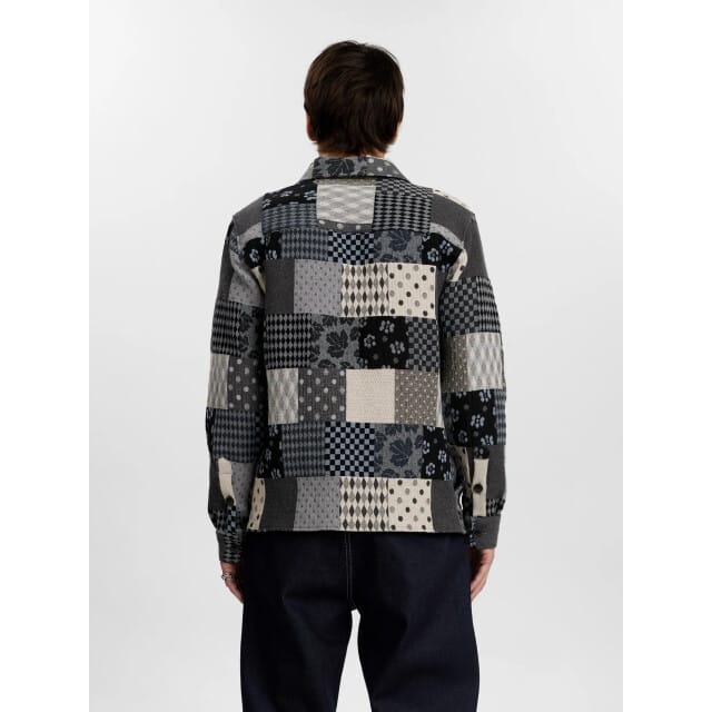Anerkjendt 901950 akoscar patchwork overshirt 3134 cloud blue