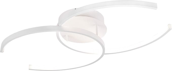 LED Plafondlamp - Plafondverlichting - Torna Cocon - 20W - Natuurlijk Wit 4000K - Dimbaar - Rond - Mat Wit - Aluminium