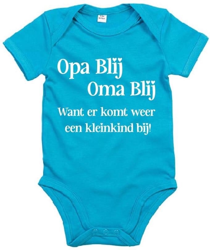 Rompertje Opa Blij Oma Blij-Surf Blue-0-3 Maanden