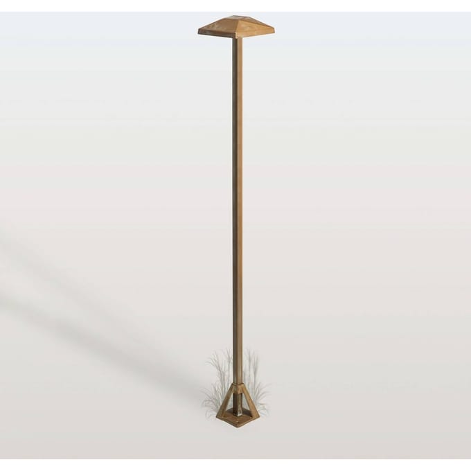 Moretti Luce LED tuinpadverlichting Aura Edge, hoogte 100 cm, antiek messing, IP65