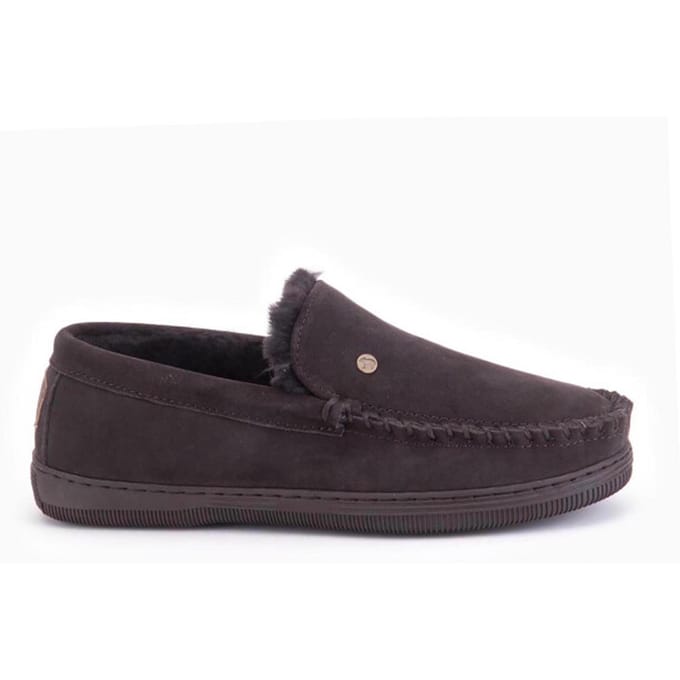 Warmbat Grizzly Suede Heren Sloffen - Bruin