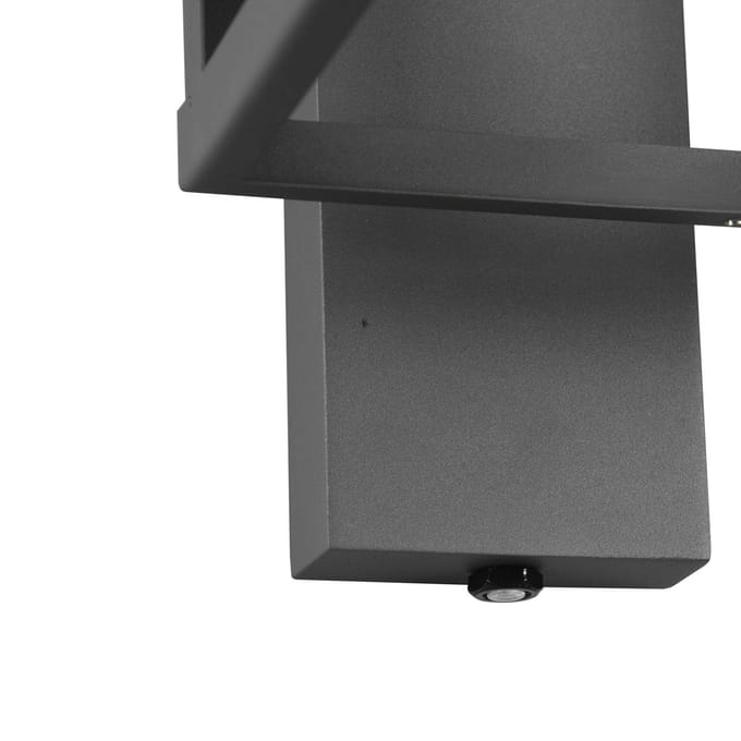 TRIO LUNGA - Wandlamp - Antraciet - excl. 1x E27 4 W - Schemersensor - Buitenverlichting - IP44
