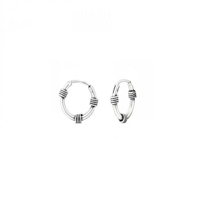 Bijoutheek Oorringen Bali hoop (10mm) Zilver