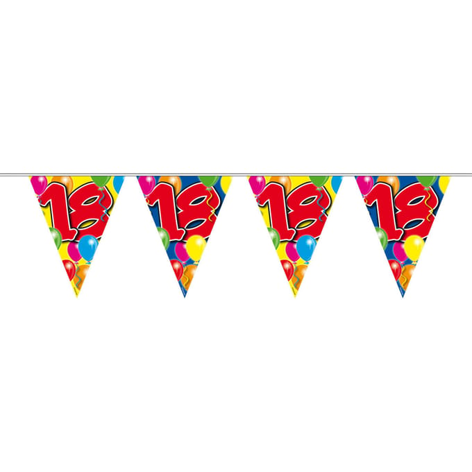 Folat - Vlaggenlijn 18 jaar Ballonnen (10 meter)