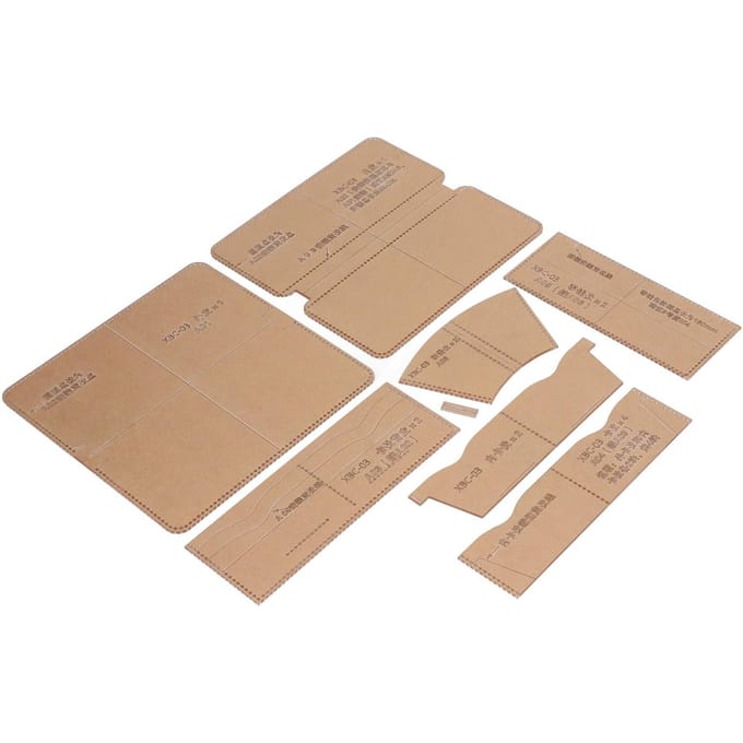 8 stuks Portemonnee Acryl Sjabloon Professioneel Nauwkeurig Snijden Transparant Lang Portemonnee Patroon Sjabloon voor brown