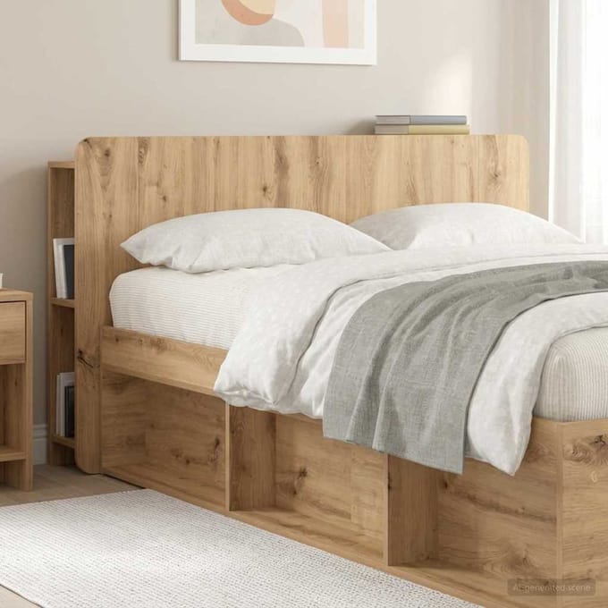 vidaXL - Hoofdeinde - Kast - Artisanaal - eiken - Bewerkt - hout