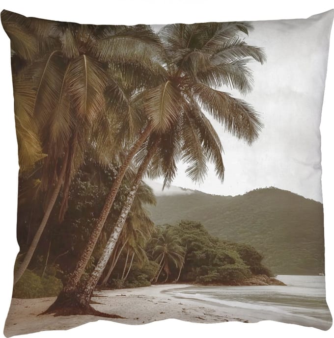 Sierkussens - Kussentjes Woonkamer - 45x45 cm - Eiland - Palmboom - Zee