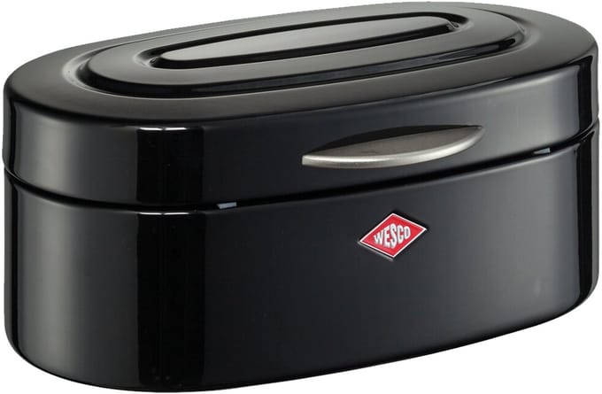 WESCO Single Elly Broodtrommel | 8,5 Liter | Metaal - Zwart | Broodbewaardoos