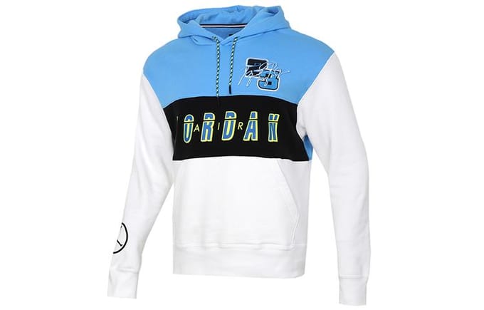 Sweatshirts Jordan Homme Noir Blanc Bleu à Capuche Modéré Regular M black