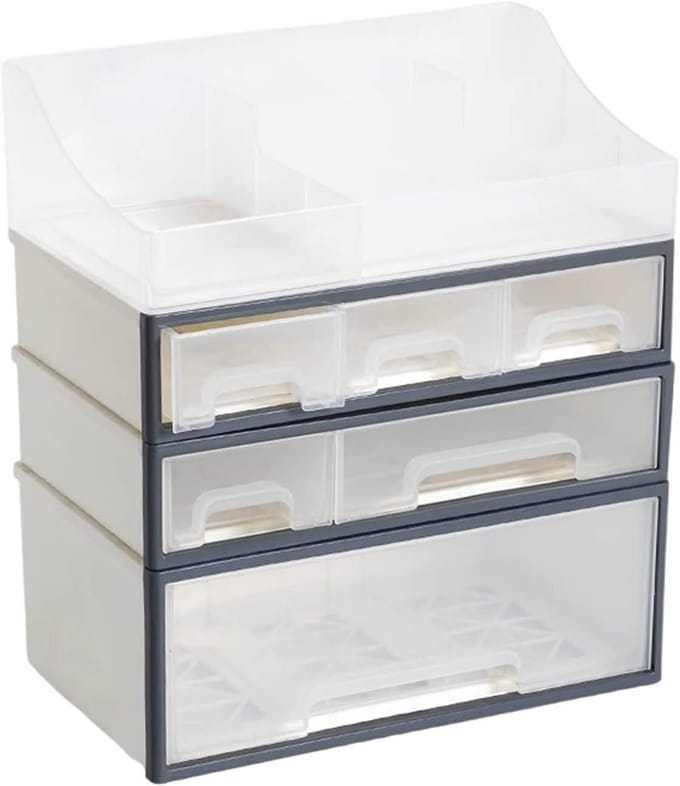 Cosmetische Opbergdoos - Make-up Organizer - Sieraden Opbergen - Stapelbaar Ontwerp - N.v.t. - Wit