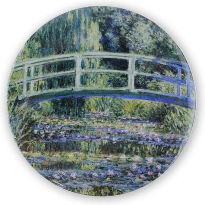 Lanzfeld - Zakspiegeltje Ø 80 mm - Make up spiegel - Monet - Japanse Brug