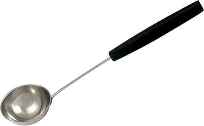 Saunia - Sauna opgietlepel - RVS - zwart handvat - 46 cm