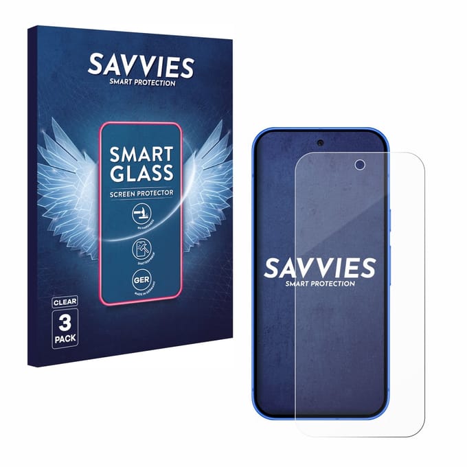 3 Stuks Savvies Screenprotector - geschikt voor Google Pixel 10 - beschermfolie glas transparant
