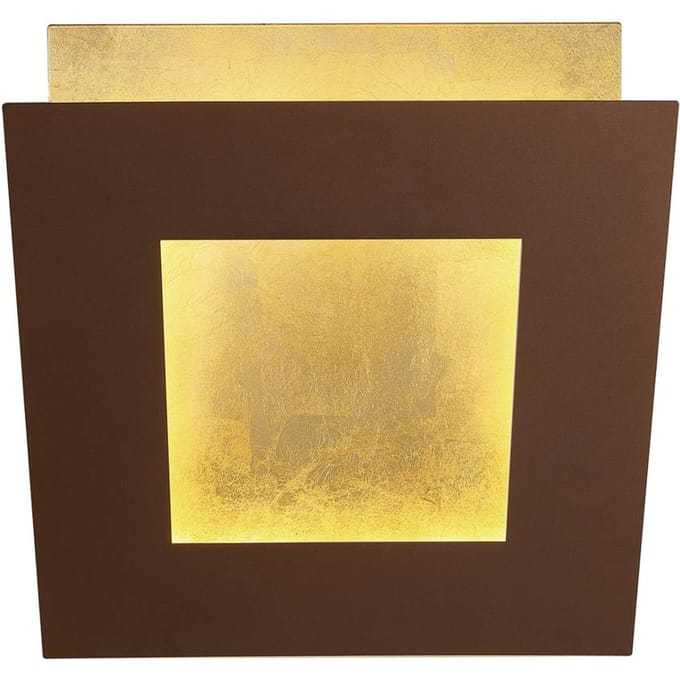 Mantra Iluminación LED wandlamp Dalia, corten/goud, 18 x 18 cm, aluminium