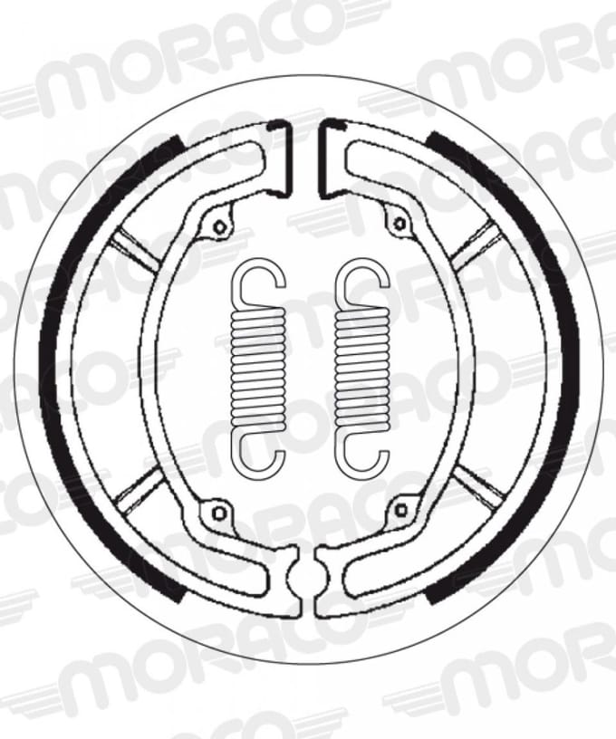 Remschoenen SBS voor Motor Yamaha 350 XT 1987 tot 1999 2034 Nieuw