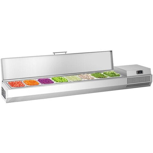 GGM Gastro Opzetkoelvitrine PREMIUM PLUS - 1976x413mm - 8x GN 1/3 zilver