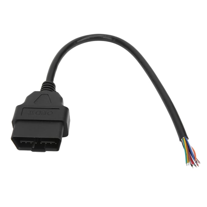 OBD2-stekkeradapter 16-pins mannelijke kabelconnector diagnosetool passend voor ELM327-verlenging 30 cm gray