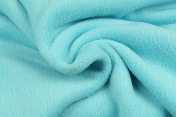 10 meter fleece stof - Aqua blauw - 100% polyester