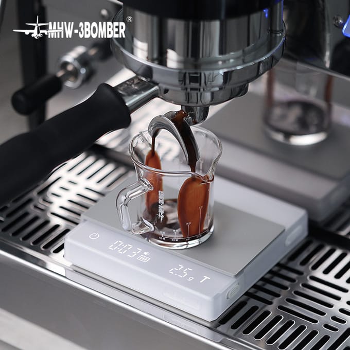 MHW-3BOMBER Cube Mini 2.0 koffieweegschaal - timer - oplaadbaar - vloeistofdetectie - 0.1g nauwkeurig