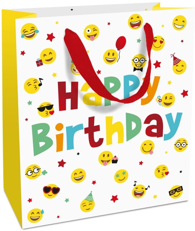 Tasje 18x21x8 cm Happy Smileys