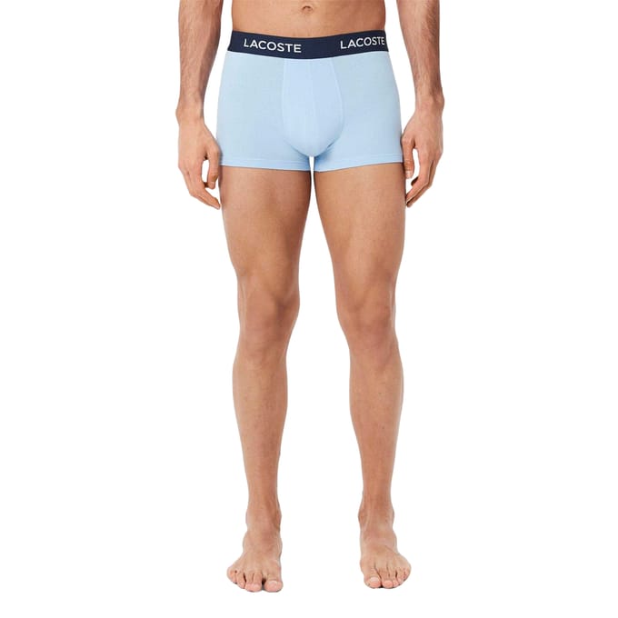 Lacoste Katoenen stretch boxershorts heren (3-pack) (Lichtblauw/blauw/navy)