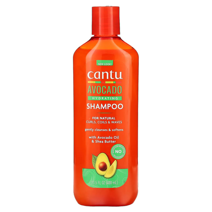Cantu, Shampoing hydratant à l'avocat, pour boucles, tresses et ondulations naturelles, 13,5 fl oz (400 ml) red