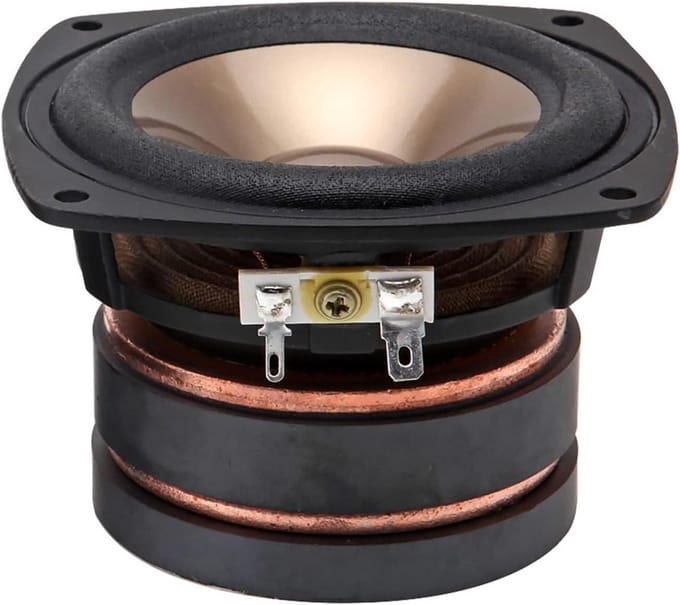 4 Inch Speaker Driver - Muziek Kolom - DIY Home Theater - Full Range Geluid - 4 Ohm 100W - Goud