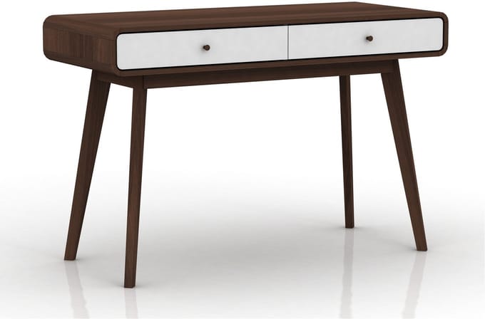 Cassie-Bureau - 2-deurs - Walnoot/Wit