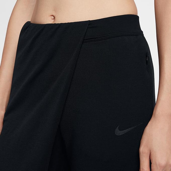 Nike Dri-Fit Série Sports Lifestyle Taille Moyenne Polyvalent Confortable Pantalon de Sport Neuf Points Femme Bas Noir 933437-010 S beige