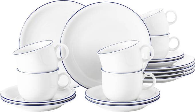 Seltmann Weiden Compact Blaurand Koffieservies 18-delig.