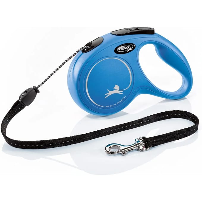 Flexi New Classic - Hondenriem - Koord - Blauw - M - 5 m