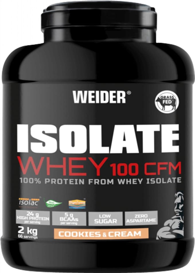 Weider Isolate Whey 100 CFM (2000g) Cookies & Cream - Eiwitten - Wei-eiwit isolaat