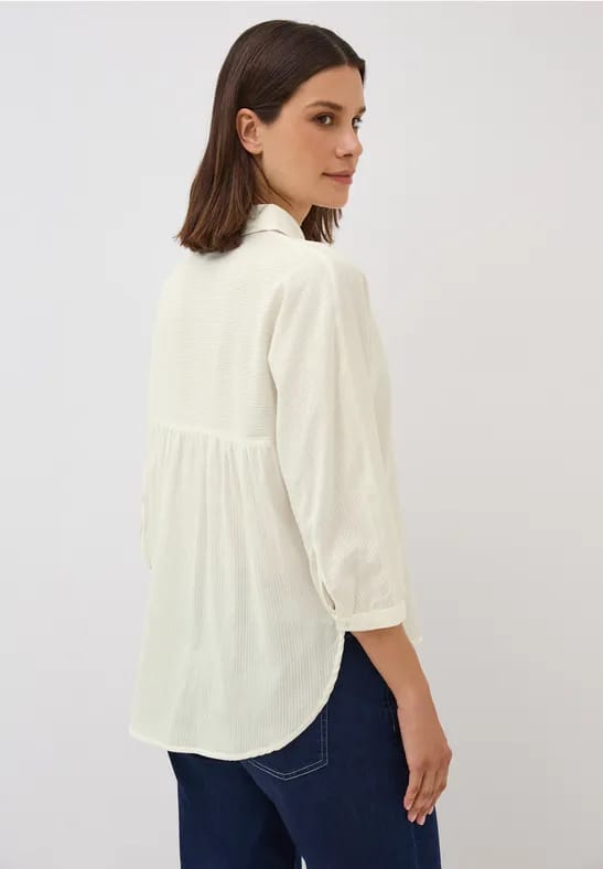 Blouse met gestreepte textuur