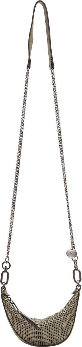 LIEBESKIND BERLIN Schoudertas Hannah 2 Mesh Neck Crossbody Bag Oak Moss Bruine