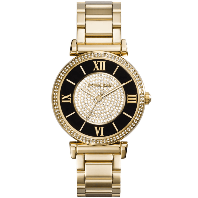 Michael Kors MK3338 Catlin Kristal Wijzerplaat Dameshorloge Goud