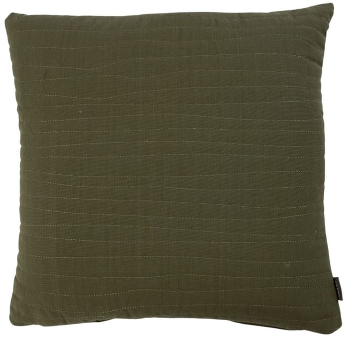 Uneven stitching army green cushion 45 x 45 cm
