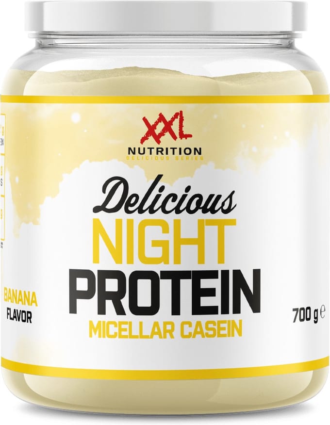 XXL Nutrition - Delicious Night Protein - Banaan - Caseïne Eiwitpoeder - 700 g