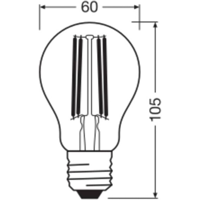 OSRAM LED Classic, gloeidraad, E27, 3,8 W, 806 lm, 4.000 K