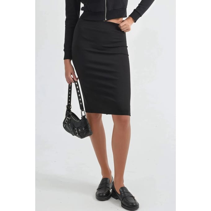 Rok met Slits en Elastische Taille