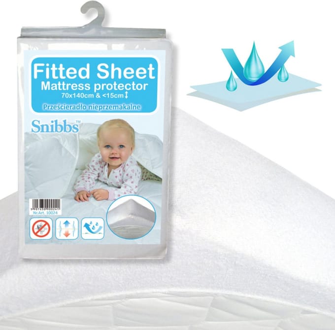 Snibbs - Waterbestendig laken - Wit - 70x140 cm - T-SNI-10024