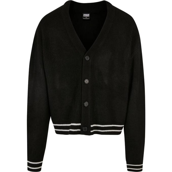 Urban Classics - Sporty Boxy Cardigan - M - Zwart