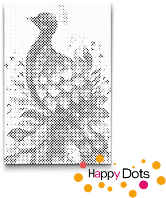 HappyDots DOT Painting Vogels 11 - 40x60cm