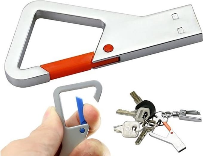128GB 3.0 Sleutelhanger metaal usb stick -1 jaar garantie – A graden klasse chip