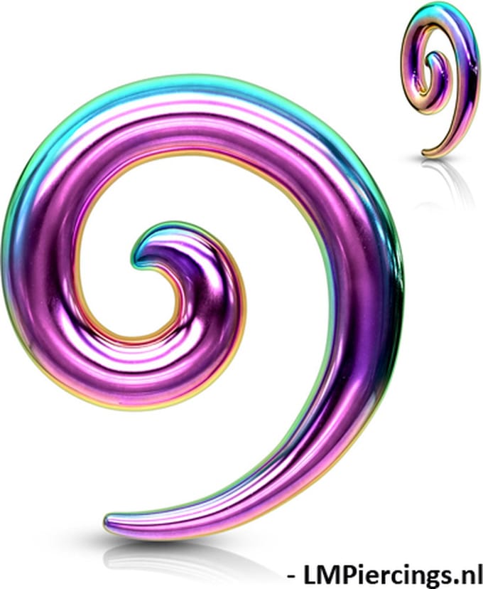 3 mm taper spiraal regenboog kleur