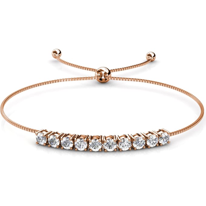 Crystal Mia armbanden - roségoud en kristal